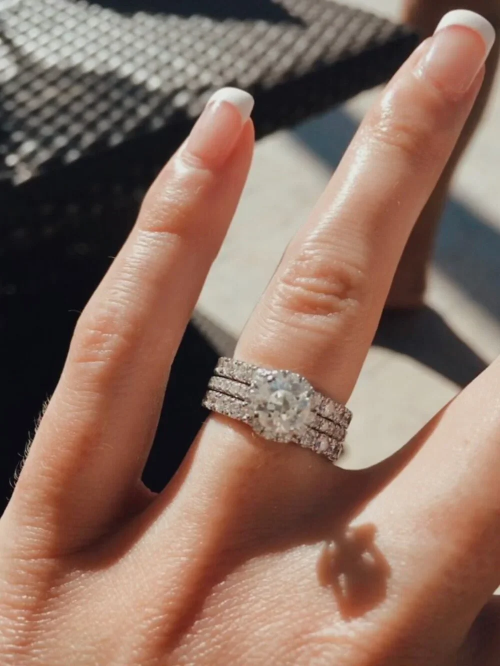 14K White Gold Round Halo 1.4 CTW Diamond Engagement Ring